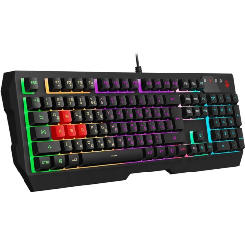 B140N Клавиатура A4Tech Bloody B140N черный USB Multimedia for gamer LED (B140N) фото 2