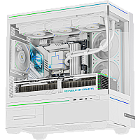 TL-M10White Корпус без блока питания/ Case Thermalright M10, Mini-Tower, TG, ARGB, no fans, 2xUSB-A 3.0, 1xUSB Type-C, mATX, mITX White
