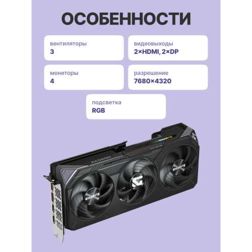 GV-R9070XTGAMINGOC-16GD Видеокарта/ GV-R9070XTGAMING OC-16GD фото 2