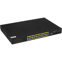 GS5024PS4-400W Коммутатор/ 24-Port Layer 3 Managed Gigabit PoE+ Switch with 4 10G SFP Slots, 400W