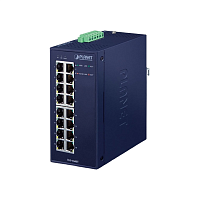 IGS-1600T коммутатор/ PLANET IGS-1600T IP30 Industrial 16-Port 10/100/1000T Gigabit Ethernet Switch (-40~75 degrees C, dual 12~48V DC/24V AC),UL certified