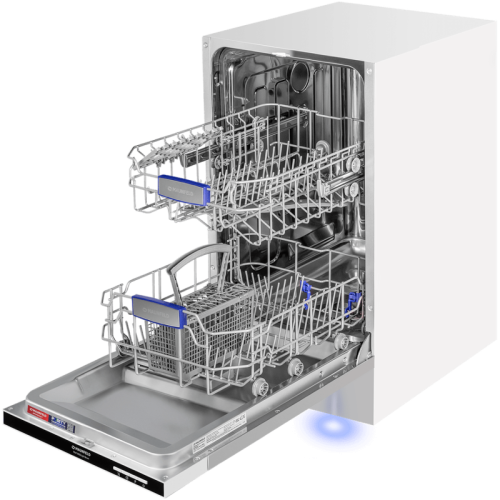 MLP-082DLightBeam Посудомоечная бытовая машина MAUNFELD/ узкая встраиваемая ПММ, 45см, 9 комплектов, луч