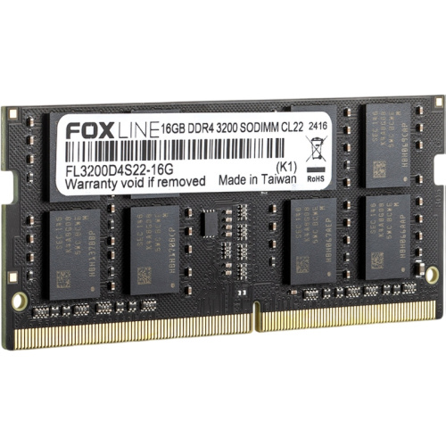 FL3200D4S22-16GSS Память оперативная/ Foxline SODIMM 16GB 3200 DDR4 CL22 (1Gb*8) фото 2