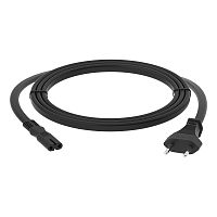 GCR-54295 GCR PRO Кабель питания черный, 3.0m, плоская вилка - C7, 2*0,5mm, медь