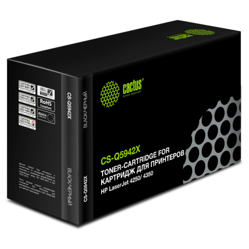 -/ Картридж лазерный Cactus CS-Q5942X Q5942X черный (20000стр.) для HP LJ 4250/ 4350