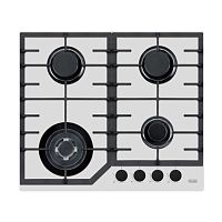 Встраиваемая варочная панель Delonghi/ Встраиваемая варочная панель Delonghi, газ, 60 см, 4 конфорки, WOK, автоподжиг, газ-контроль, чугунные решетки, цвет белое стекло