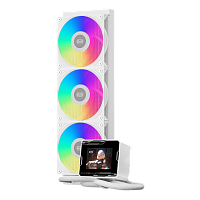GT360MARGBDisplayWH Система охлаждения/ Water Cooling System PCCooler GT360M ARGB Display WH (300W, 360mm, LED temp., White, ARGB/ Fans: 3x120mm, 75.8CFM, 33.7dBA, 2200RPM/ Pump height 85mm, 15dBA, 2600RPM, Rad thickness 27mm/ S: 1851, 1700, 1200, 115X, A