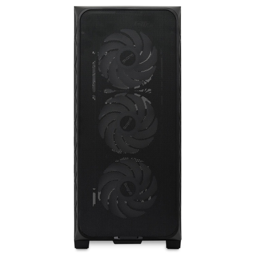 M521-TGBK-ARGB Корпус без блока питания/ Case HSPD M521, Mesh Mid Tower, Black, slide TG, 0.45 SPCC, 4x120mm ARGB (M11-120) ATX, mATX, mITX 160/330/184mm 2x2.5", -, 7xPCI 2xUSB-A 3.0, 1xUSB-A 1.0 390x200x449mm фото 3