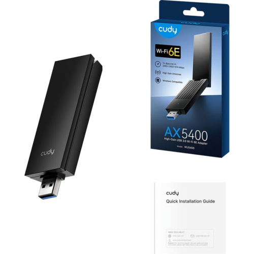 WU5400 Адаптер Wi-Fi/ AX5400 Tri-Band Wi-Fi6/6E USB 3.0 Adapter фото 5