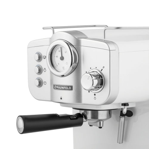 MF-735WHPRO Рожковая кофемаштина MAUNFELD/ Рожковая кофемашина, мощность 1100 Вт, 15 бар, капучинатор, цвет белый фото 7