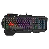 B310N Клавиатура A4Tech Bloody B310N черный USB Multimedia for gamer LED (подставка для запястий) (B310N)