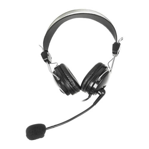 HS-7P Наушники с микрофоном A4Tech HS-7P черный 2.5м накладные оголовье