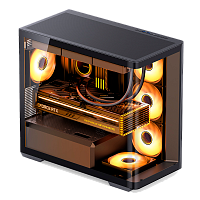 D300Black Корпус без блока питания/ Case JONSBO D300, Mini-Tower, TG, no fan, 2xUSB-A 3.2 + 1xUSB-C 3.2, mATX, mITX Black