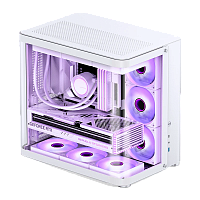TK-2White Корпус без блока питания/ Case JONSBO TK-2, Midi-Tower, TG, no fans, 1xUSB-A 3.2 + 1xUSB-C 3.2, ATX, mATX, mITX White