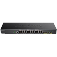 DGS-1250-28X/A1A Коммутатор/ DGS-1250-28X Smart L2 Switch 24x1000Base-T, 4х10GBase-X SFP+, CLI, RJ45 Console