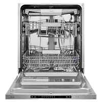 MD6004 Встраиваемая посудомоечная машина MONSHER/ Посудомоечная машина полностью встраиваемая, ширина 60 см, Количество корзин: 3, 14 комплектов посуды, Электронное управление, Цифровой дисплей, Отсрочка старта 1-24 часов, Луч на полу, Внутреннее освещени