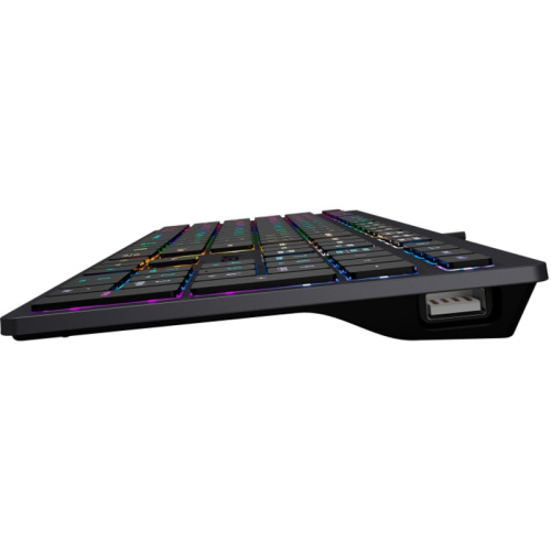 FX60HGREY/NEON Клавиатура A4Tech Fstyler FX60H серый USB slim LED (FX60H GREY/NEON) фото 3