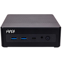 FN2-i31315R8N2I6BWP Неттоп/ HIPER FACTUM FN2 Intel Core i3 1315U(1.2Ghz)/8192Mb/256PCISSDGb/noDVD/BT/WiFi/war 1y/0.4kg/черный/Win11Pro + WiFi 6, BT 5.2,Чёрный, БП 90Вт, VESA крепление