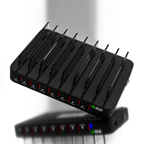 GCR-8PAUSB GCR Сетевая зарядка на 8 USB портов, черная фото 3