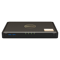 TBS-464-8G Сетевое хранилище без дисков/ SMB QNAP TBS-464-8G NAS 4-bay M.2 NVMe, Intel Celeron N5105 4-core/4-thread 2.0-2.9 GHz, 8 GB DDR4, 2 x 2.5 GbE, 2xUSB 3.2 Gen 1 port, 3xUSB 2.0 port, 2xHDMI Output