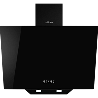 Наклонная вытяжка MONSHER/ Настенная наклонная вытяжка, ширина 60 см, отвод/рециркуляция, 900 м3/час, электронноесенсорное управление, 3 скорости, светодиодное освещение 2*1 Вт, металлические жироулавливающие фильтры, угольный фильтр KM 102 (опция), цвет: