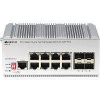 OI3112/A1A Коммутатор/ Managed L2 Industrial Fast Ring Switch 8x1000Base-T, 4x1000Base-X SFP, Surge 4KV, -40 to 75°C