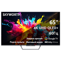 65Q67G 65", Ultra HD, QLED, Matte Screen, 350Nit, Google TV, DVB-T2/C/S2, 2.0 ch Sound 12W*2 Dolby Atmos, 60Hz, 3 HDMI, 2 USB, Digital Audio Output, LAN, Composite output, CI, Выход для наушников, Center Pole, безрамочный дизайн, 2025