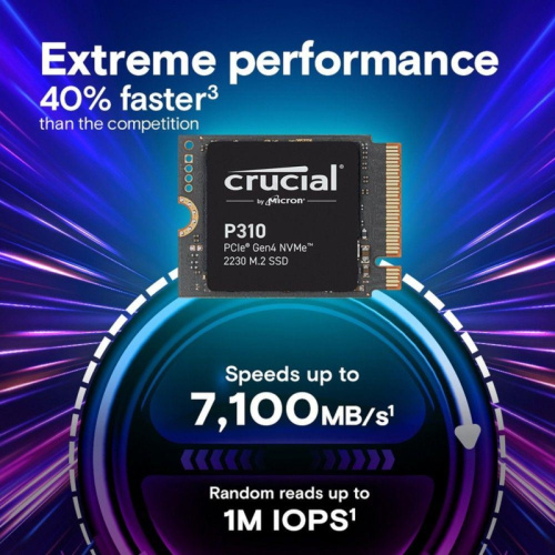 CT2000P310SSD2 Твердотельный накопитель Crucial P310 2TB PCIe Gen4 NVMe 2230 M.2 SSD CT2000P310SSD2 фото 3 CT2000P310SSD2 Твердотельный накопитель Crucial P310 2TB PCIe Gen4 NVMe 2230 M.2 SSD CT2000P310SSD2 фото 3