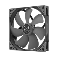 KF1425FD18S-P Кулер для корпуса/ Case Cooler Scythe Kaze Flex 140 Square (140x140x27mm, 4-pin PWM, 100.8CFM, 26.45dBA, 1800RPM, Black)