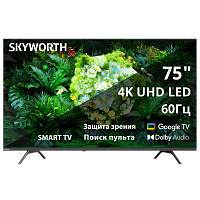 75G66G 75", Ultra HD, 300Nit, Google TV, DVB-T2/C/S2, 2.0 ch Sound 12W*2, 60Hz, 3 HDMI, 2 USB, Digital Audio Output, LAN, Composite output, CI, Выход для наушников, 2 Pole, безрамочный дизайн, 2025