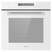 OKB1360CSGWMW Встраиваемый духовой шкаф Korting/ 60 см, с функцией СВЧ, 72 л, сенсорное управление, Большой гриль, Конвекционный нагрев, Нижний нагрев, Размораживание, Традиционный нагрев, эмаль легкой очистки, белый