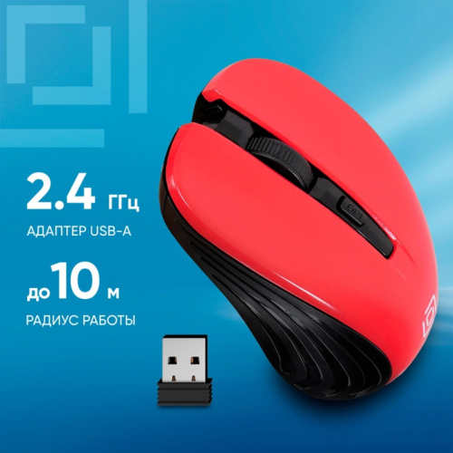 368631 Мышь Oklick 545MW черный/красный оптическая 1600dpi беспров. USB для ноутбука 4but (368631) фото 2 368631 Мышь Oklick 545MW черный/красный оптическая 1600dpi беспров. USB для ноутбука 4but (368631) фото 2