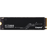 SKC3000S/512G Твердотельный накопитель/ Kingston SSD KC3000, 512GB, M.2(22x80mm), NVMe, PCIe 4.0 x4, 3D TLC, R/W 7000/3900MB/s, IOPs 450 000/900 000, DRAM buffer 512MB, TBW 400, DWPD 0.71, with Heat Spreader (60 мес)