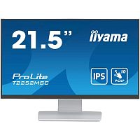T2252MSC-W2 Монитор Iiyama 21.5" ProLite T2252MSC-W2 белый IPS LED 5ms 16:9 HDMI M/M матовая 250cd 178гр/178гр 1920x1080 DP FHD USB Touch 4.5кг