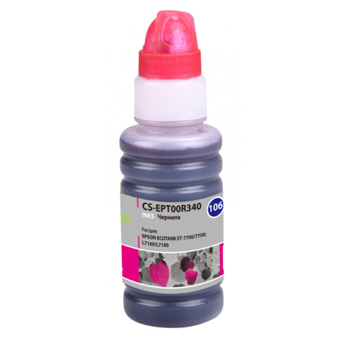 CS-EPT00R340 -/ Чернила Cactus CS-EPT00R340 106M пурпурный 70мл для Epson L7160/L7180