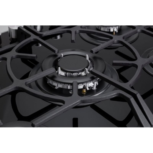 Встраиваемая варочная панель Graude/ Газ, 70 см, 5 конфорок, механическое управление, черный цвет фото 4