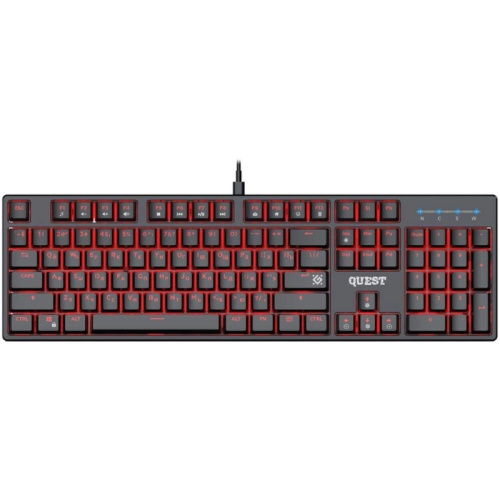 45596 Клавиатура DEFENDER MECHANICAL QUEST GK-596 RU 45596 BLK 45596 Клавиатура DEFENDER MECHANICAL QUEST GK-596 RU 45596 BLK