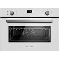 AMCO537GW Шкаф духовой электрический MAUNFELD/ Компактный духовой шкаф электрический MAUNFELD, 45.5х57.5х59.4 см, 6 режимов, гриль, полезный объем 53 л, утапливаемые переключатели, таймер, защита от детей, конвекция, дисплей, цвет белый, фурнитура нержаве