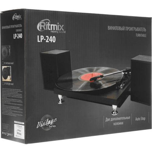 4610121100501 Проигрыватель для винила/ Виниловый проигрыватель RITMIX LP-240 Чёрный Древесный фото 8