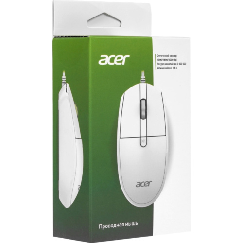 ZL.MCEEE.030 Мышь Acer OMW401 белый оптическая 2000dpi USB 4but (ZL.MCEEE.030) фото 8