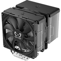 SCFM-3000 Кулер для процессора/ CPU Cooler Scythe Fuma 3 (230W, 4-pin PWM, 154mm, Al/Cu, 6x6mm, 2x120mm, 39.44/67.62CFM, 23.8/28.6dBA, 1500RPM, S: 1851/1700/1200/115X/2011(v3)/2066, AM5/AM4, silver, black)