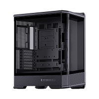 D400black Корпус без блока питания/ Case JONSBO D400, Midi-Tower, TG, no fan, 2xUSB-A 3.0 + 1xUSB-C 3.2, ATX, mATX, mITX Black