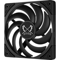 WT1215FD20-P Кулер для корпуса/ Case Cooler Scythe Wonder Tornado 120 Slim (120x120x15mm, 4-pin PWM, 34.31CFM, 26.36dBA, 2000RPM, Black)
