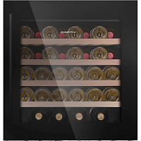 Встраиваемый винный шкаф MAUNFELD/ Винный шкаф встраиваемый MAUNFELD MBWC-92S36, ВхШхГ 595х590х563, 36 бутылок, от 5 ° C до 20 ° C, полезный объем 92 л, электронный термостат, индикация температуры, звуковой сигнал отключения питания, звуковой сигнал повы