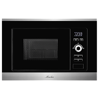 MMH201BX Встраиваемая микроволновая печь Monsher/ 60 см, 20 л, 8 автоматических кулинарных программ, 5 режимов мощности, функция размораживания по весу полуфабрикатов или по времени, черный и нерж.
