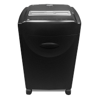 УМ42-4 Уничтожитель документов ГЕЛЕОС УМ42-4, DIN P-4 (4 ур-нь секр.), фрагмент 3,9х30мм, 18-21 лист (70г/м2), CD/пл.карты/скрепки/скобы, 42 литра