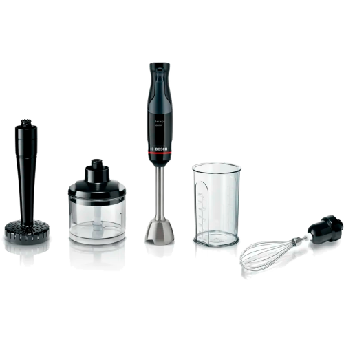 MSM4B623 Блендер Bosch/ Блендер Bosch, погружной, мощность 1000 Вт, механическое управление, 5 насадок, цвет черный