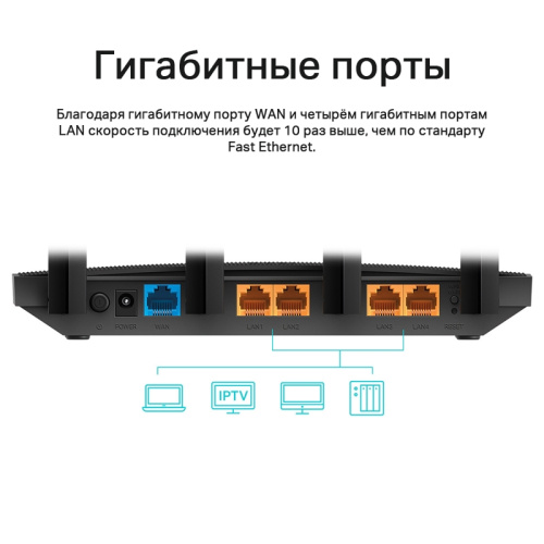 ArcherC6 Маршрутизатор/ V4 AC1300 Wireless Dual Band Gigabit MU-MIMO Router фото 2