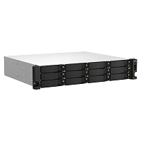 TS-1264U-RP-8G Сетевое хранилище без дисков/ SMB QNAP TS-1264U-RP-4G NAS 12 HDD trays, rackmount 2U, 2 PSU. 4-core Intel Celeron N5095 2.0-2.9 GHz, 8 GB RAM up to 8 GB, 2x2.5 Gigabit Ethernet, 2xUSB 3.2 Gen 2 (10Gbps). 2xUSB 2.0., 1xHDMI . PCIe Gen 3 x2 ,
