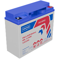 HRL12-80W Батарея Vektor Battery серия HRL, HRL 12-80W, напряжение 12В, емкость 22 Ач (разряд 20 часов), макс. ток разряда (5 сек.) 330 А, макс. ток заряда 6,6 А, свинцово-кислотная типа AGM, клеммы М5, ДxШxВ 182x77x166мм., вес 5,9 кг., срок службы 12 лет